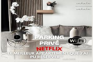 Le cocon Blånc -T2 cosy avec parking privé & balcon - Gare, Nouvelle Ville Apartments, Metz