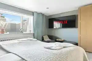 Reykjavík Center, King bed, 65" TV with Netflix Guest house, Reykjavik