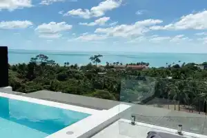 duplex 2 bedroom sea view villa with private pool, Ban Lamai