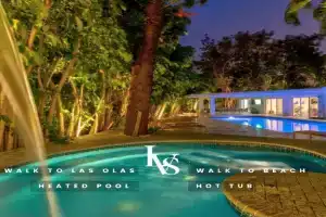 Cascada-Luxe Resort Heated Pool HotTub Wlk 2 Beach, Fort Lauderdale