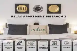 Relax-Apartment 2 mit Massagesessel, Smart-TV und Küche, Biberach an der Riss