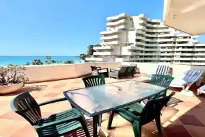 Sea Front Apartment with Large Terrace in Benalbeach, Torremolinos