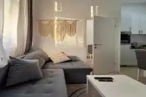 One-Bedroom Apartment in the Center of on a Quiet Street 5 Minutes to the Beach, Becici