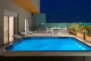 Rhodes Skyline Suite with out Door Jacuzzi Sea View A2 Apartments, Ixia