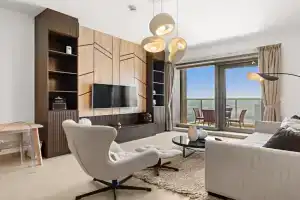 Waterfront View 1BR APT with Gym, Pool & Sauna Apartments, Dubai