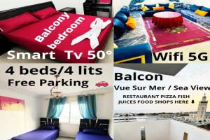 Luxury Seafront Apartment in Vue Mer Taghazout Surf & Ocean View your Home place, Agadir