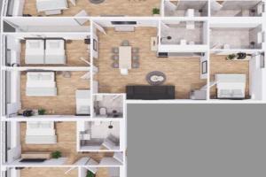 BeckHomes Munich- Large 210 sqm Central Apartment- 7 BR, 6Baths, 3 Kitchens, Up to 18 Guests, Munchen