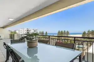 Oceanfront 3-Bed Retreat with Pool-Steps to Beach Apartments, Caloundra