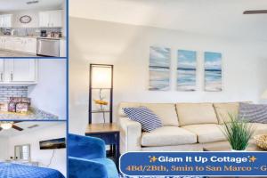 Summer Spot! Glam it Up Cottage 5min drive to San Marco Sleeps 9, Jacksonville