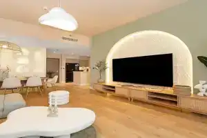 Wabi-Sabi Style Fountain-View 4 BR Apt in the Sky Apartments, Dubai