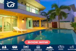 V129 Walking To Award winning Naiharn Beach 4BR, Nai Harn