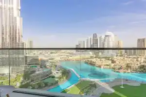 Downtown Luxury 2BR - Full Burj Khalifa & Fountain Views - 5 Minutes Walk to Mall Apartments, Dubai
