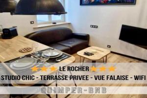 Studio Chic avec Terrasse Privée et Vue Falaise, Quimper