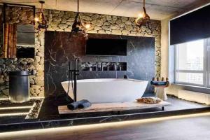 BLACK ROCK APART downtown 50 m2 ulitsa Zhilyanskaya 68 metro Olimpiyskaya - novyy dom, Kiev