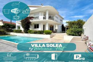 Villa Solea, piscine et Méditerranée Titre fr, Beziers