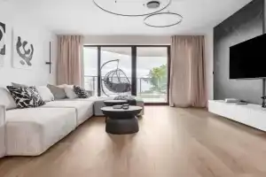 Stylish 1BR with Balcony & Parking I Skyline Varna by Flat Manager Apartments, Saints Constantine and Helena