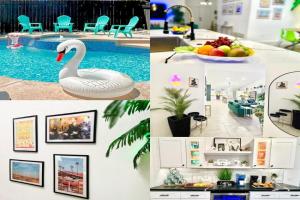 Coachella Private Pool Fire Pit BBQ with Chefs Kitchen Guest house, Indio