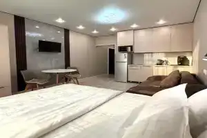 - studiya Raimbek rezidens 18-1 & pitevaya voda v podarok Apartments, Almaty