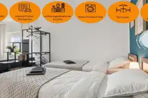 2 Schlafplätze - Zentral, ruhig, WLAN, Terrasse Apartments, Bocholt