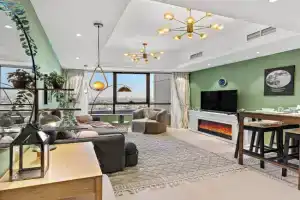 Modern Apt just Steps to Metro & Lake with Pool andParking Apartments, Dubai