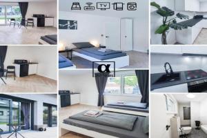 ALFA Doppelzimmer mit Teeküche und Terrasse Porsche Bosch l Gemeinschaftsbad WIFI SmartTV l Double room with kitchenette and terrace l shared bathroom BS21A5, Stuttgart