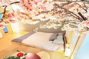 AYA#104 Enjoy the cherry blossoms in full bloom, Tatami experience, station near by, Many restaurants & shops, Kid, Long term, Direct airport access, Messe, Disney, Cozy Apartments, Funabashi