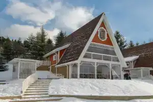 Freeman-2b - dvopoverhoviy apartament u kotedzhi z altankoyu ta grilem dlya 6 gostey, Palyanytsya