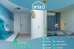 Capsule Océan 2 Chambres- Billard - Jacuzzi - Netflix Apartments, Valenciennes