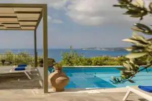 Villa Magdalani, breathtaking views across Lourdas Bay, Lourdhata