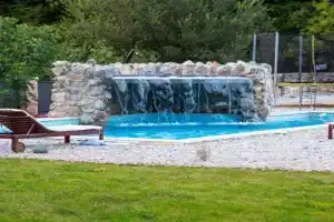 Viletta with pool, waterfall, privacy, large garden - by Traveler tourist agency Krk - ID 2212 Guest house, Verbenico