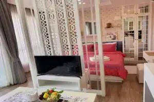 Sweet Seaview flr6 with toproop pool flr7 at The BluX Apartments, Bang Saen
