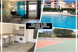 Frejus balcon des arènes studio 5e étage piscine clim tennis, Frejus