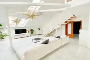 Loft with Rooftop and Free parking in Garage Apartments, Budapest