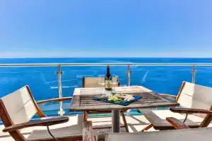 Modern apartment with sea view in Dobra Voda, 95 m², Pool, Dobra-Voda