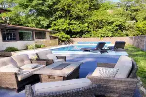 Spacious Getaway with Heated Private Pool! Guest house, Michigan City