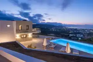 Villa Thea, stunning view, pool, BBQ, Brand new., Kissamos