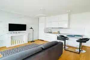 White Pearl Studio with parking in Holešovice, Prague
