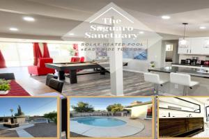 Private Home - Heated Pool, Billiards, Darts, Foosball, Fireplace, 5 Smart TVs, BBQ, Cotton Bedding - The Saguaro Sanctuary, Pool Heat Optional Guest house, Tucson