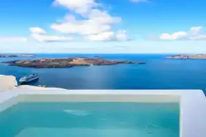 Karpimo Scenery - Caldera Sunset View - Private Hot Tub - Villa, Fira
