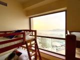 Bed in Dorm with balcony
