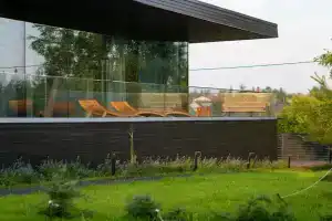 Domik v Ikshe s kaminom i saunoj (Glassbox 108 Premium2) Private house, Spas-Kamenka