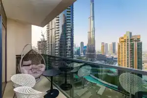Burj View Stylish 3br + Maids Room in Act One Tower Downtown Apartments