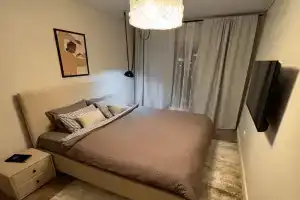 Uyutnaya Treshka U Zamkovogo Ozera V Forme Gitary Flat, Chernyakhovsk