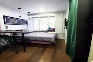 Fioletovaya Studiya s Dizaynerskim Remontom Nedaleko ot Bolnitsy i Tsentra Moskvy Flat, Moscow