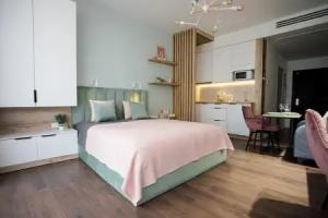 In the White Sails Complex with a Swimming Pool and Sea View Apartments, Batumi