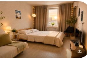 v Tsenter Noviy ZhK (Akaskova 81/1) Idealno dlya Semyi do 5 Chel Parkovka i Konditsioner Flat, Ufa