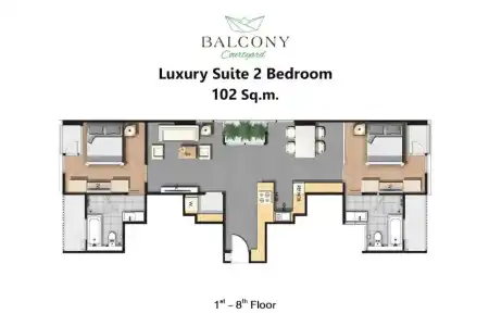 Balcony Courtyard Si Racha & Serviced Apartments - 46