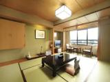 Japanese room with city view
