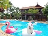 Villa with balcony and with pool view