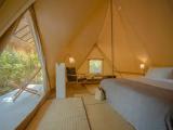 Tent with balcony